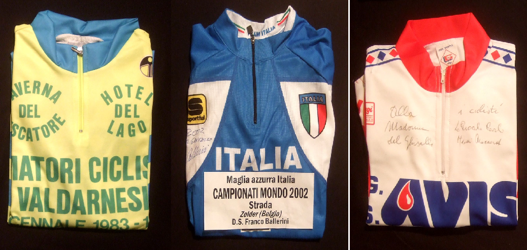 maglie donate al Santuario della Madonna del Ghisallo